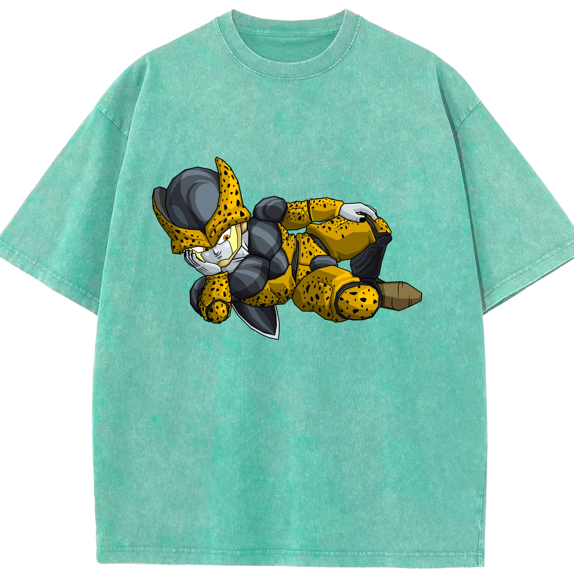 （画像用） ドラゴンボール セル DRAGON BALL Cell 綿100% ヴィンテージ風 半袖Tシャツ（フロントプリント）